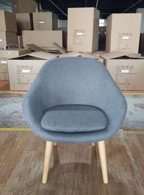 单人沙发懒人椅小户型北欧现代简约家用布艺休闲椅4S接待椅洽谈椅