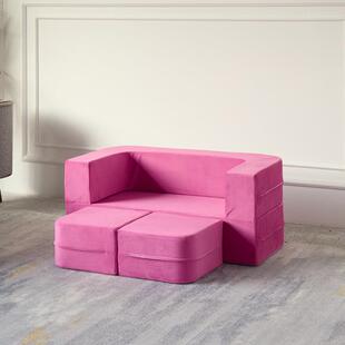 亚马逊多功能儿童沙发套件可组装折叠靠简易榻榻米地铺睡床