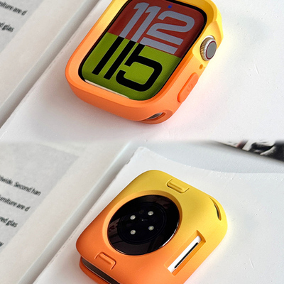 适用苹果手表保护壳S9苹果S10手表iwatch11表壳保护壳软硅胶S9表壳s7代表带se3底壳iSeries女软壳s8智能8边框