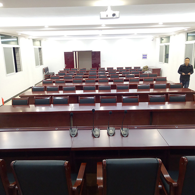 学生课桌椅会议桌培训桌实木长条桌木皮油漆条形桌简易会议条桌