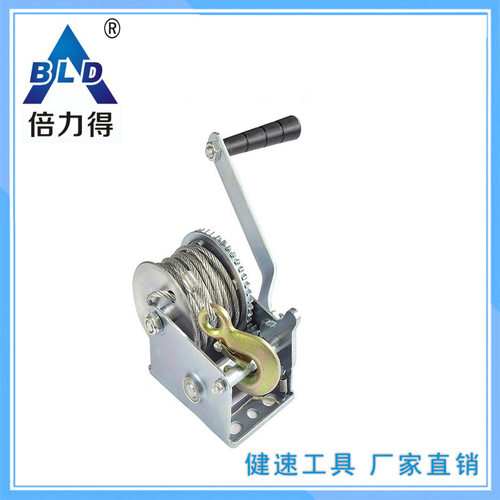 800磅手动绞盘手摇拉紧器葫芦小吊机卷扬机钢丝绳空架织带