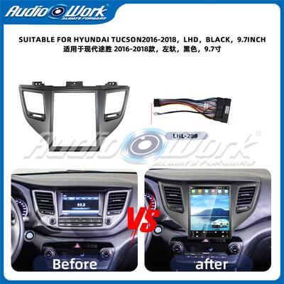 适用2016-2018TUCSON现代途胜9.7寸中控导航竖屏框安卓大屏百变