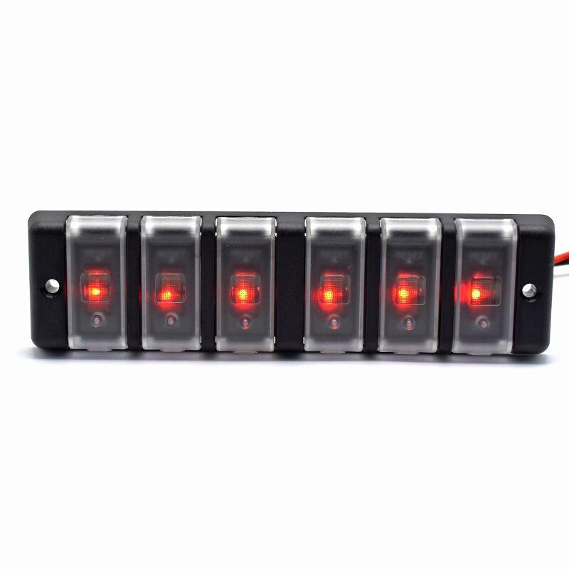 汽房车电源控制on/off6个开关车载12-24V通用游艇大巴改装通用XU