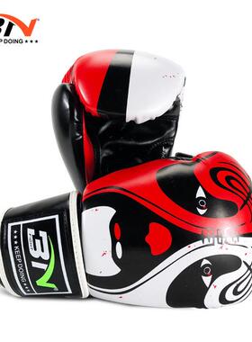 BN脸谱10/12OZ拳击手套成人男女散打MMA泰拳格斗拳套训练装备