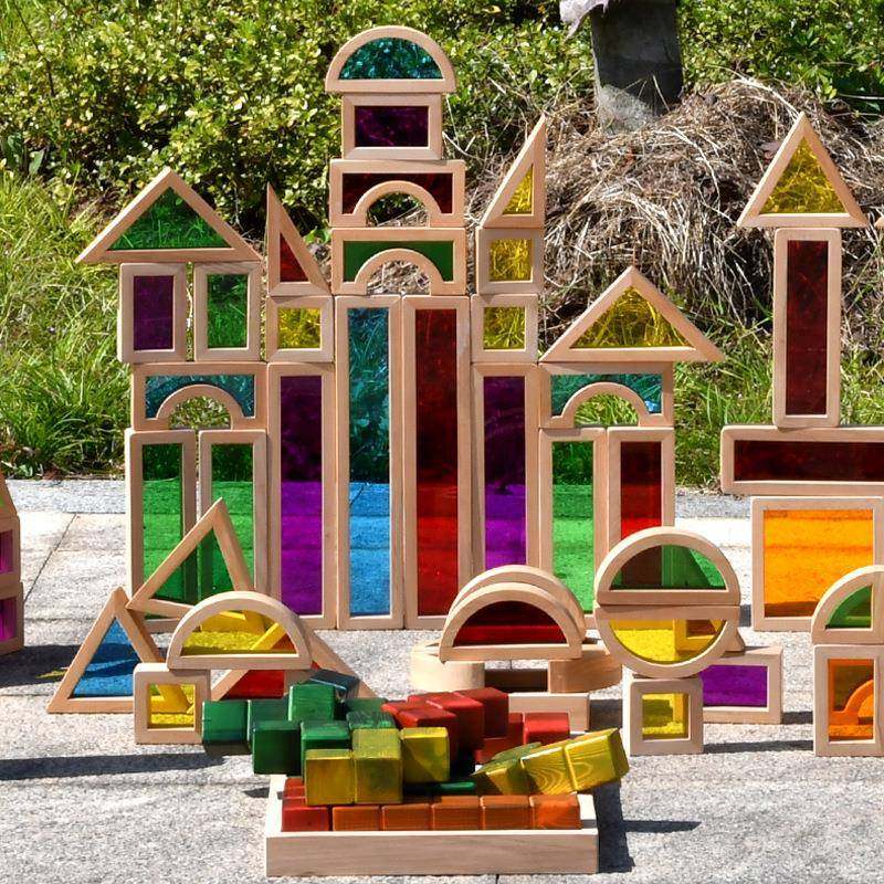 儿童木质大号榉木亚克力透光几何积木幼儿园户外构建拼搭积木玩具,纺织面料/辅料/配套,纺织机械配件,淘宝优惠券,粉丝福利购,淘宝优惠卷