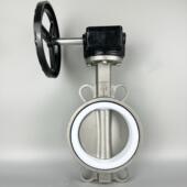 1D71XP 国标304锈钢阀涡轮对蝶夹蝶阀D371FP 不10 166P手四动手柄