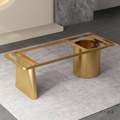 奢石茶桌12501桌腿底座理石泡茶桌支架板大阳板办公桌大脚架岩台