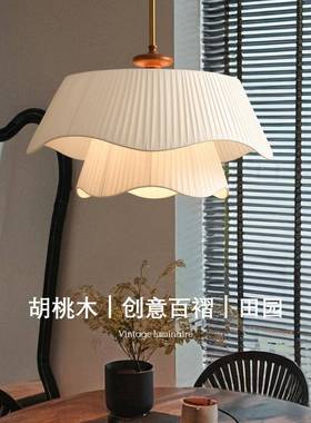 法中古奶油大吊灯式网红客厅餐厅北欧术ins布艺设计艺卧室灯98898
