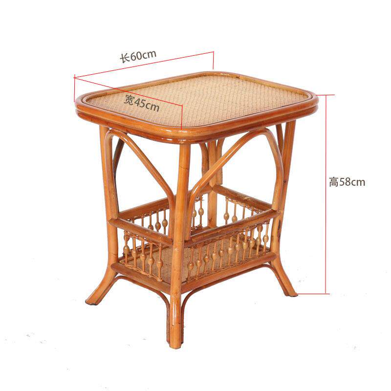 长方形茶6桌椅组合茶几简约天然真藤编织无小45*0