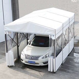 户外铝合金d推拉棚餐饮外摆移动雨棚遮阳棚临时收缩棚停车棚仓库