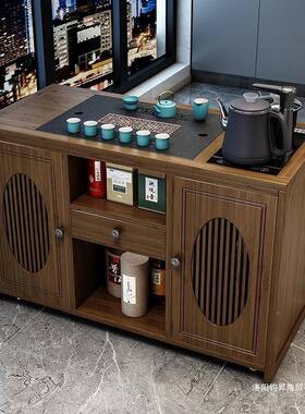 移茶MBS桌一茶台家用实木小茶车客厅泡动全茶几茶具套装自动烧水