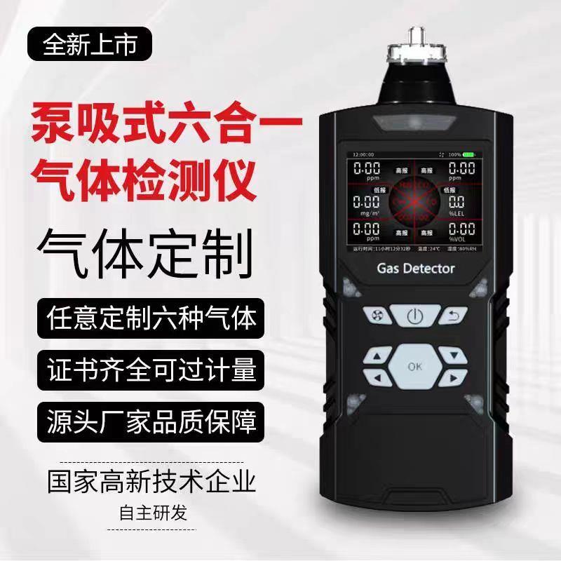 六合一检测仪氧气/可燃气体/硫化氢/一氧化碳/二氧化碳/二氧化硫