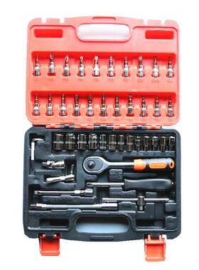 4机修组套工具小飞中飞棘轮扳手组FJO合微型筒6套件套35件套