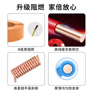 中大元通电线国标BV家用电缆家装单芯硬线1.5/2.5/4X/6平方铜芯