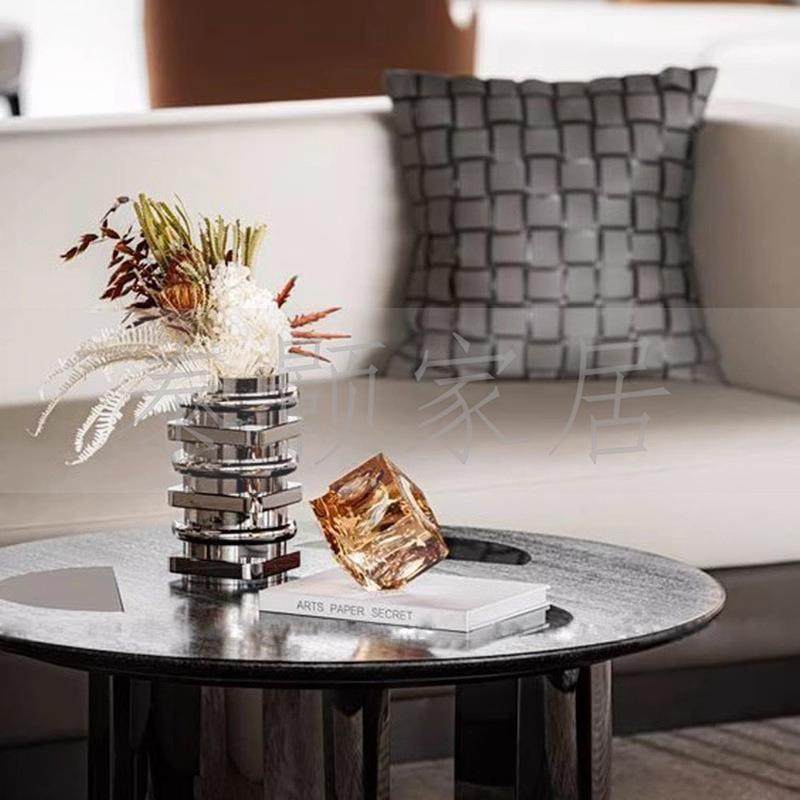 简约现代银色层叠水晶花器摆件售楼处样板房间茶几餐桌插花瓶,纺织面料/辅料/配套,纺织机械配件,淘宝优惠券,粉丝福利购,淘宝优惠卷