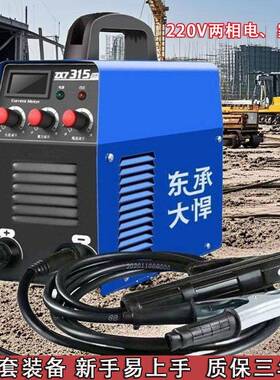 250电焊机220v单电压家用小型全套手动大功率焊接便携式315手工焊