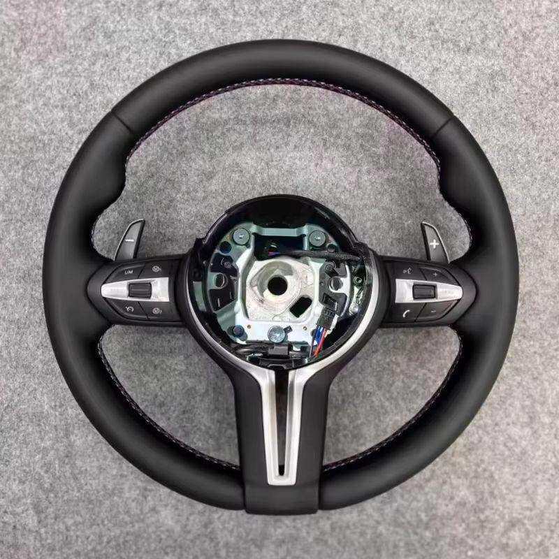 适用于马F10F15F31F40X3E83X5450i升级黑色改装方向盘