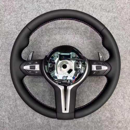 适用于马F10F15F31F40X3E83X5450i升级黑色改装方向盘