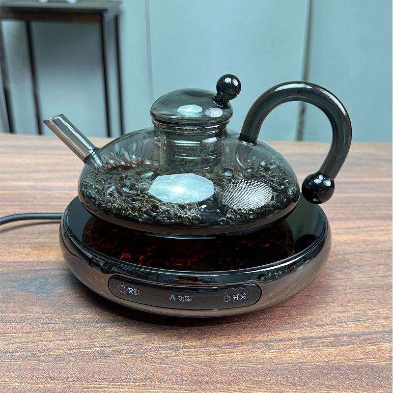 北欧轻奢大肚福鼠壶电陶炉家用保温煮茶器耐热加厚养生壶烧水壶