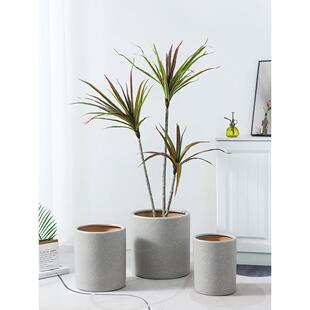 陶瓷花盆大号家用客厅简约轻奢高级感龙血树千年木专用大口径盆栽