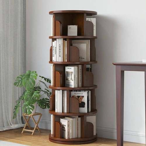 旋转书架360度书柜网红收纳家用客厅可移动儿童落地置物架