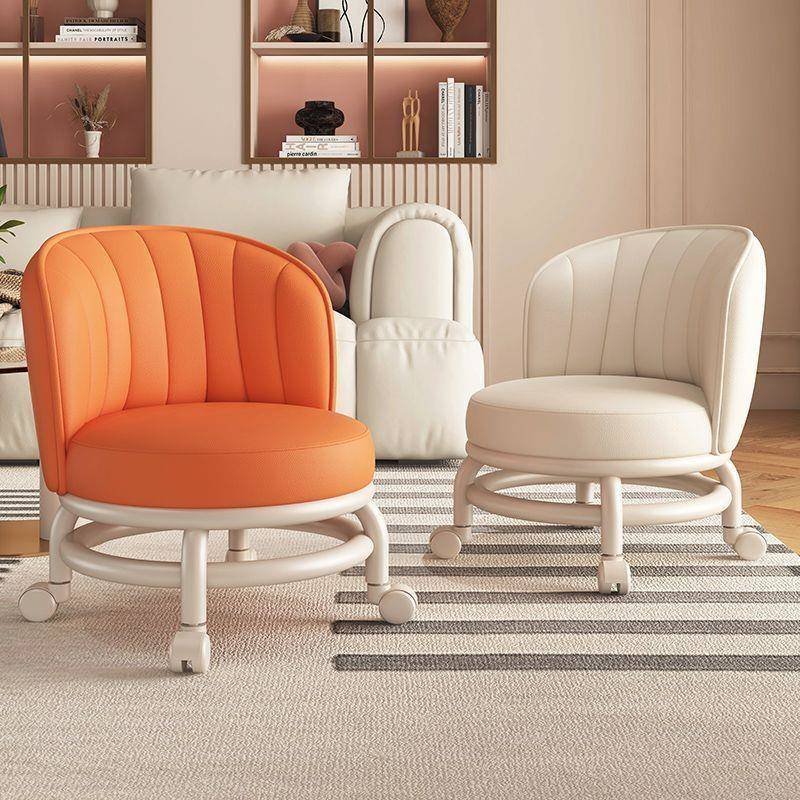 儿童板凳家用小椅子万向轮小凳子大人小型沙发凳滑轮矮凳网红圆凳