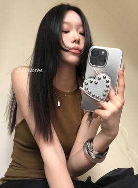 23 Notes小众爱心铆钉支架高级感冷淡韩系ins风iPhone16promax苹 果15promax手机保护壳12/13全包14promax保