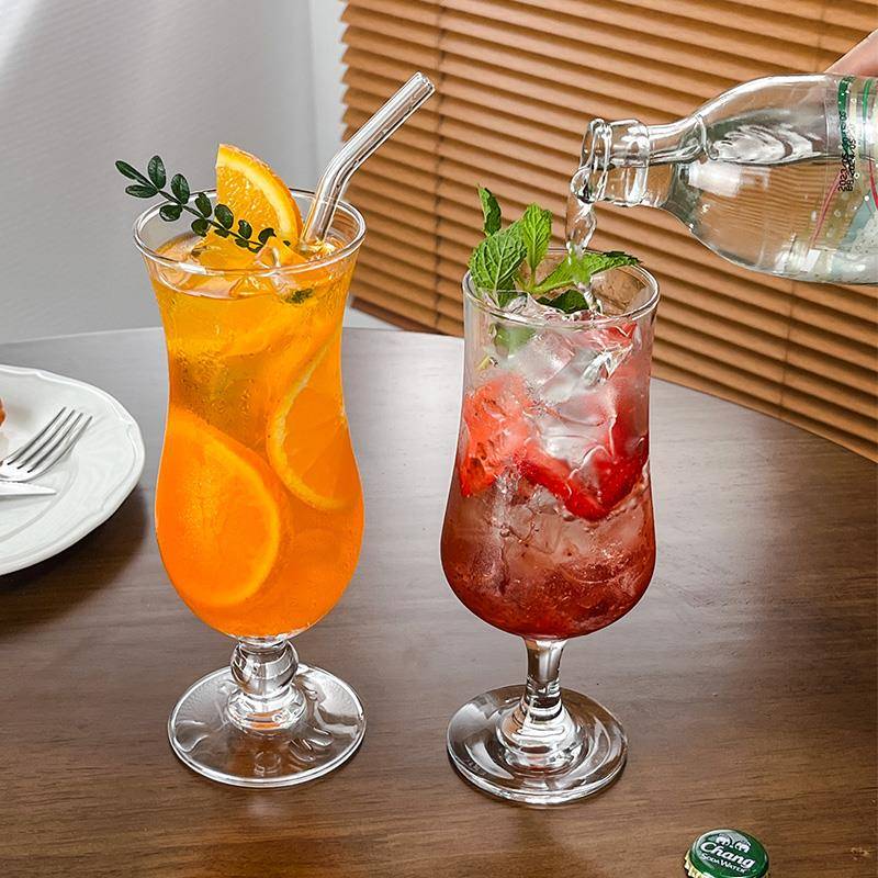 ins网红玻璃杯果汁杯饮品飓风杯高颜值鸡尾酒杯冷饮苏打气泡水杯
