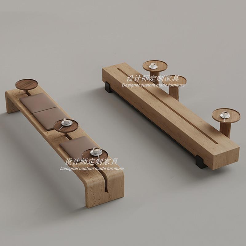 设计师创意茶几款休闲长凳酒店会所咖啡厅沙发凳商场等候区长条凳