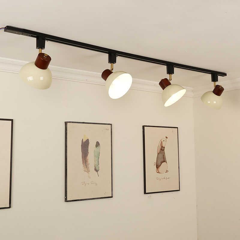 新款中古风饭厅轨道射灯高级奶油风商用补光客厅卧室散光导轨灯