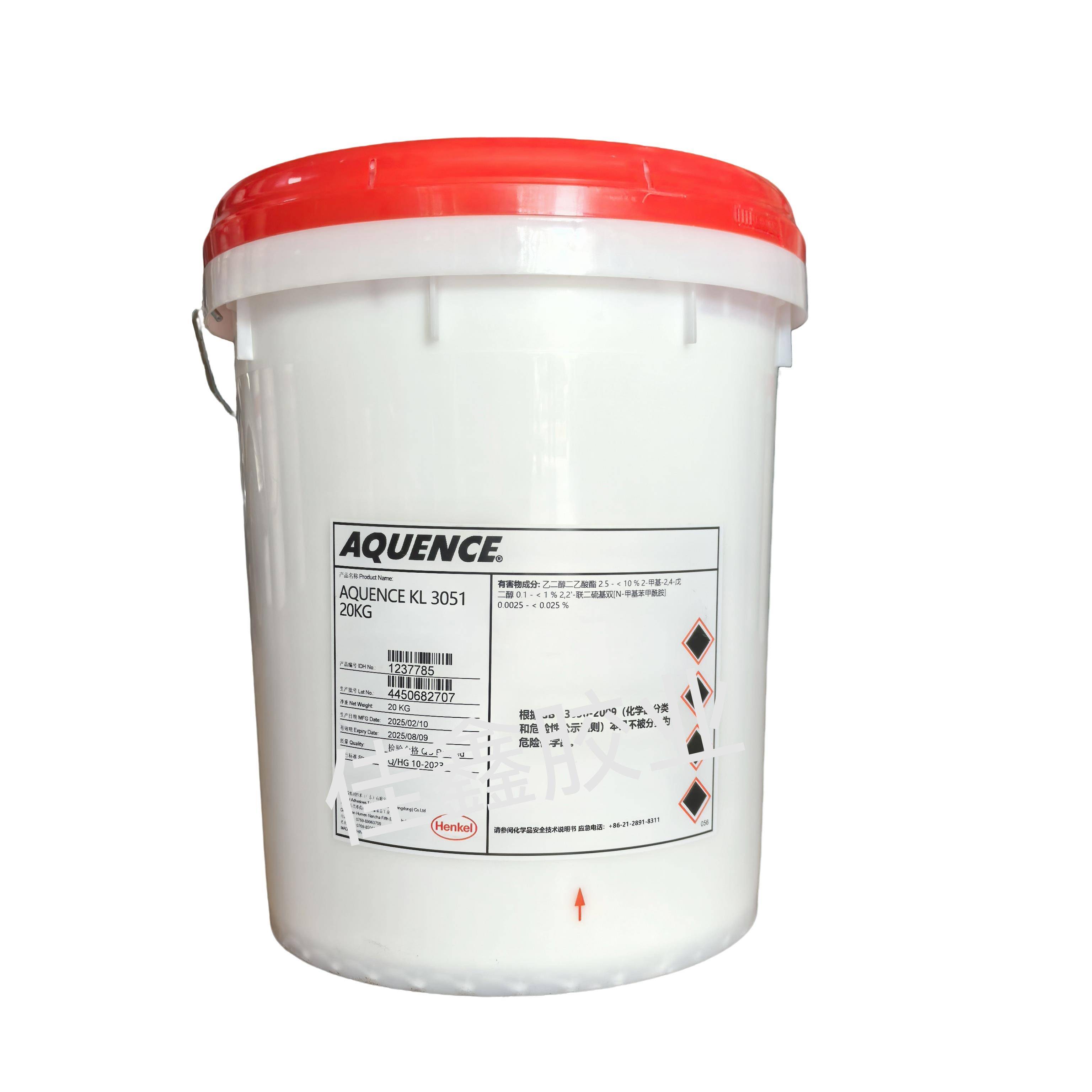 汉高3051单组份硬实木拼板胶组装干后透明D3白胶防水环保20kg高频