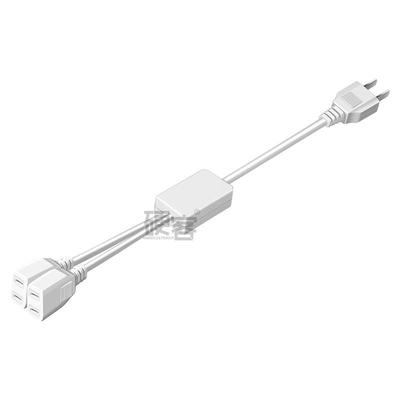 工业多用一分二三两孔公母对接插头大功率两脚带线插头电源母插头