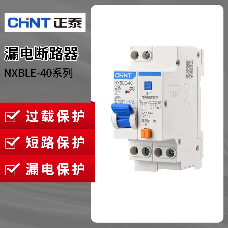 正泰NXBLE-40小型断路器电闸漏电保护空气开关漏保双进双出系列