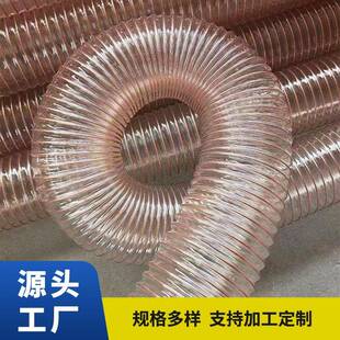 耐压PU钢丝伸缩软管风管吸尘管木工管雕刻机除尘管道波纹管pvc管