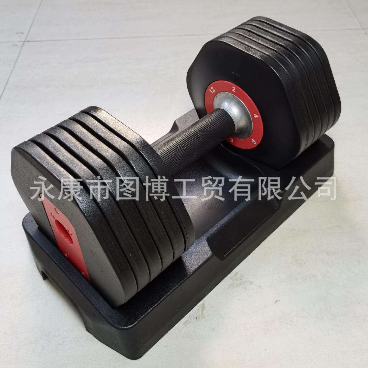 12KG出口品质快速可调节重量男女士家用可调节哑铃力量健身器材