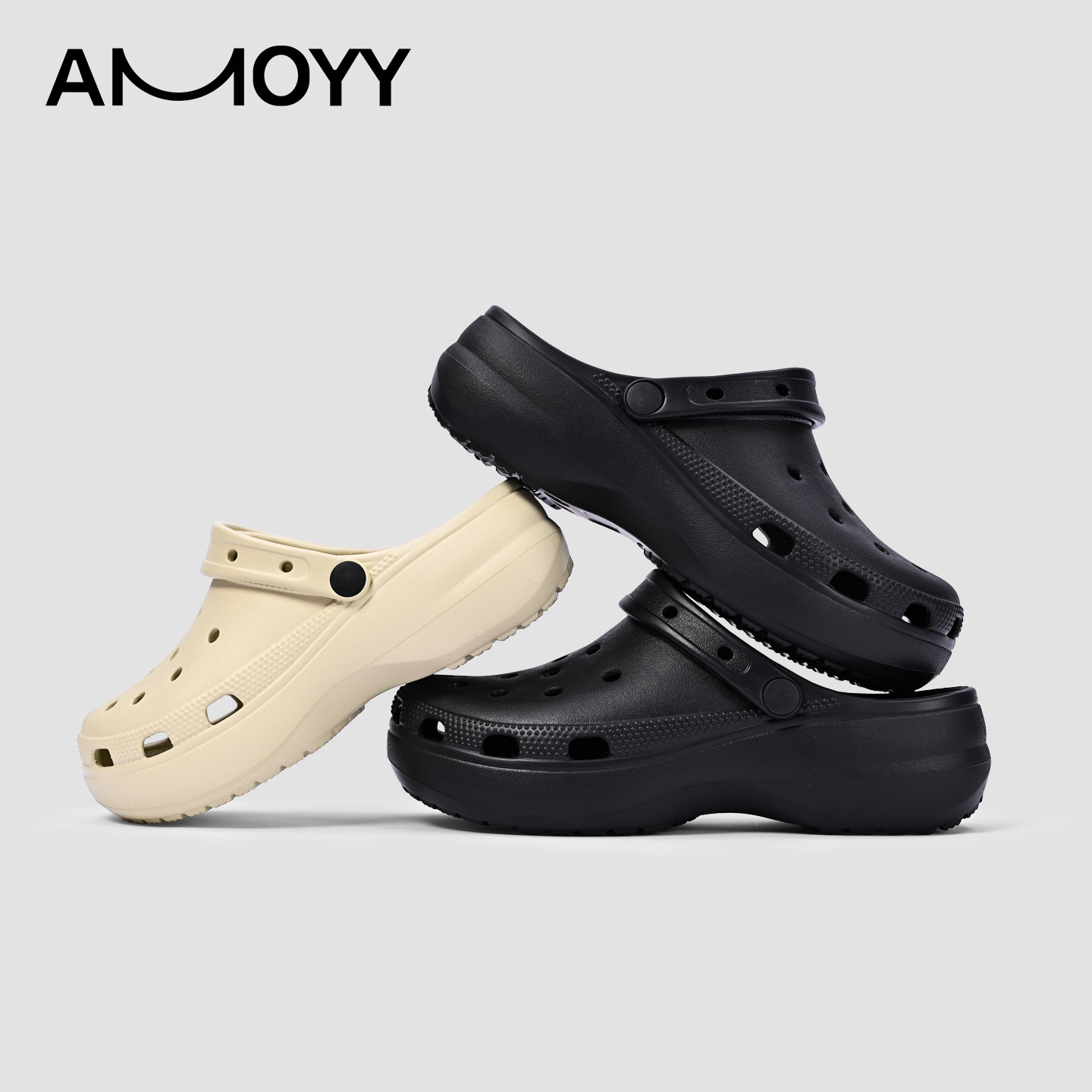 洞洞鞋男款2025新款厚底透气