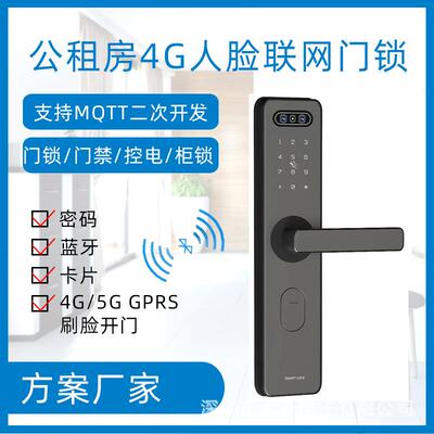 公租房廉租房无线Cat14G刷人脸开门联网智能门锁支持平台对接