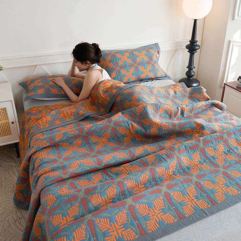 60支长绒棉细纱三层盖毯全棉毛巾被夏凉被单人休闲毯午睡办公毯子,农用物资,其他肥料,淘宝优惠券,粉丝福利购,淘宝优惠卷