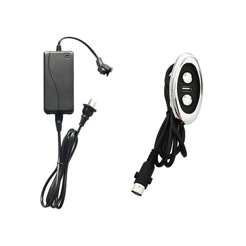 电动沙发排骨架手控器按摩椅推杆电机升降杆控制器带USB五金配件