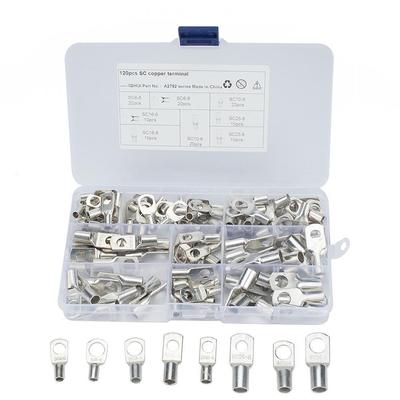 SC窥口铜接线端子镀锡套装120pcs电线连接器SC6-25ebay爆款