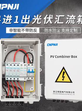 4进1出光伏直流汇流箱DC500V浪涌防雷成套配电箱太阳能发电汇流箱