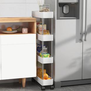 夹缝收纳置物架15 25cm多层落地小推车厨房缝隙超窄柜浴室置储物
