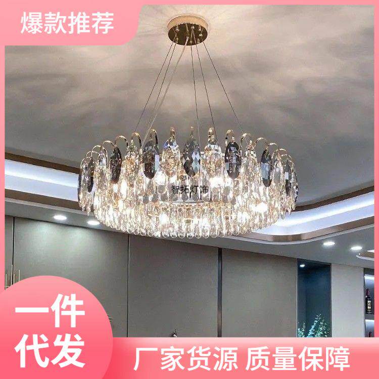 后现代蜡烛轻奢水晶大气客厅吊灯奢华新款简约餐厅灯具卧室灯
