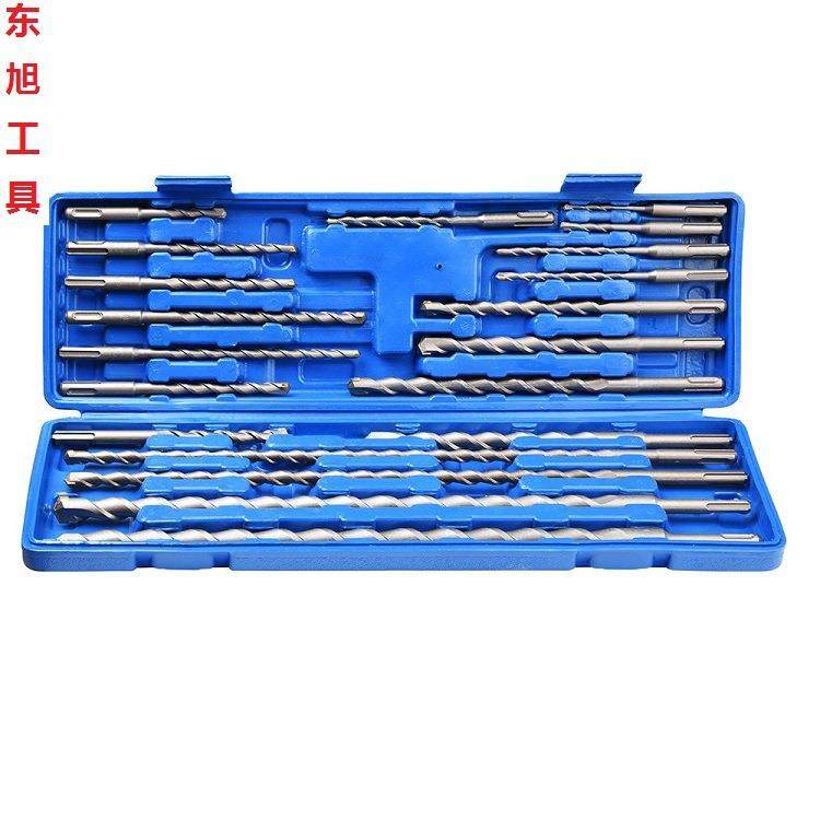 电锤钻头20件套装塑盒圆柄钻头电锤尖凿扁凿破墙铲凿组合套装,电子元器件市场,其它元器件,淘宝优惠券,粉丝福利购,淘宝优惠卷