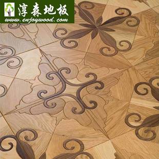 帝宫荷塘月色艺术拼花木地板多层实木复合艺术拼花地板