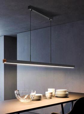 北欧餐厅吊灯长条一字led创意室内饭厅吧台现代简约氛围办公灯具