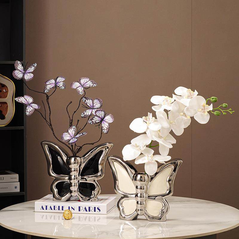 陶瓷中古蝴蝶花瓶摆件客厅干花轻奢高级感复古创意卧室乔迁新居礼,工业油品/胶粘/化学/实验室用品,其他实验室设备,淘宝优惠券,粉丝福利购,淘宝优惠卷