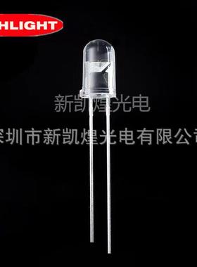 LED直插灯珠发光管5MM白发紫灯紫光紫色圆头紫光F5紫灯大芯片UV光