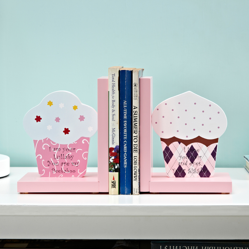 卡通书挡摆件创意 桌面收纳架书靠书立 儿童样板房女孩书桌装饰品