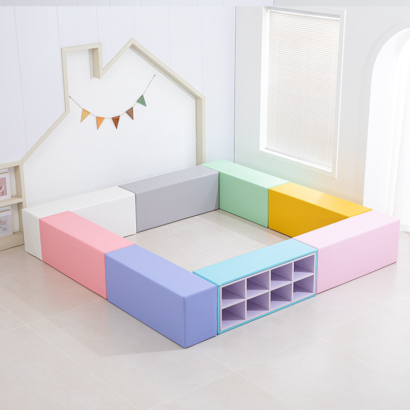 早教幼儿园游乐区组合长凳海洋球池防撞软包沙池围栏儿童游戏乐园,玩具/童车/益智/积木/模型,软体组合器材,淘宝优惠券,粉丝福利购,淘宝优惠卷